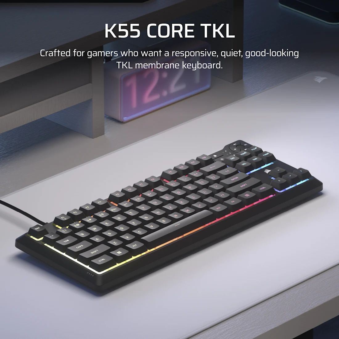 K55 CORE TKL RGB Gaming Keyboard מקלדת גיימינג חוטית K55 CORE TKL RGB מבית Corsair