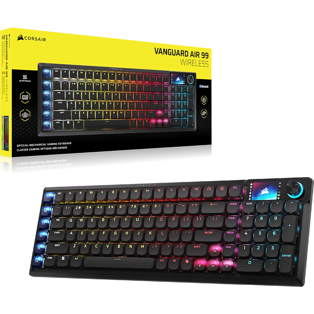 VANGUARD AIR 99 WIRELESS Optical-Mechanical Gaming Keyboard - Thumbnail 3