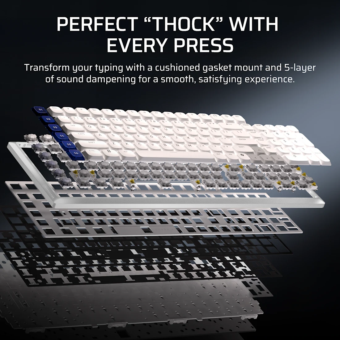 VANGUARD AIR 99 WIRELESS Optical-Mechanical Gaming Keyboard - Thumbnail 2