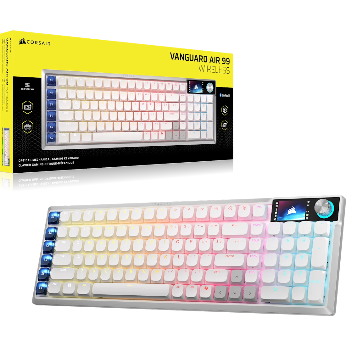 VANGUARD AIR 99 WIRELESS Optical-Mechanical Gaming Keyboard - Thumbnail 3