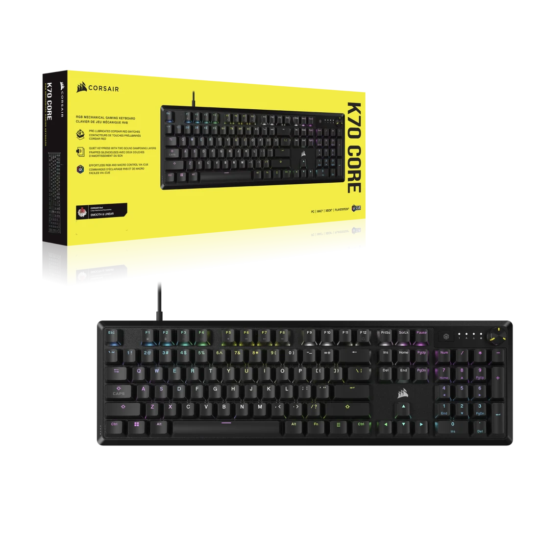 Teclado Gaming Corsair K70 Core RGB Black