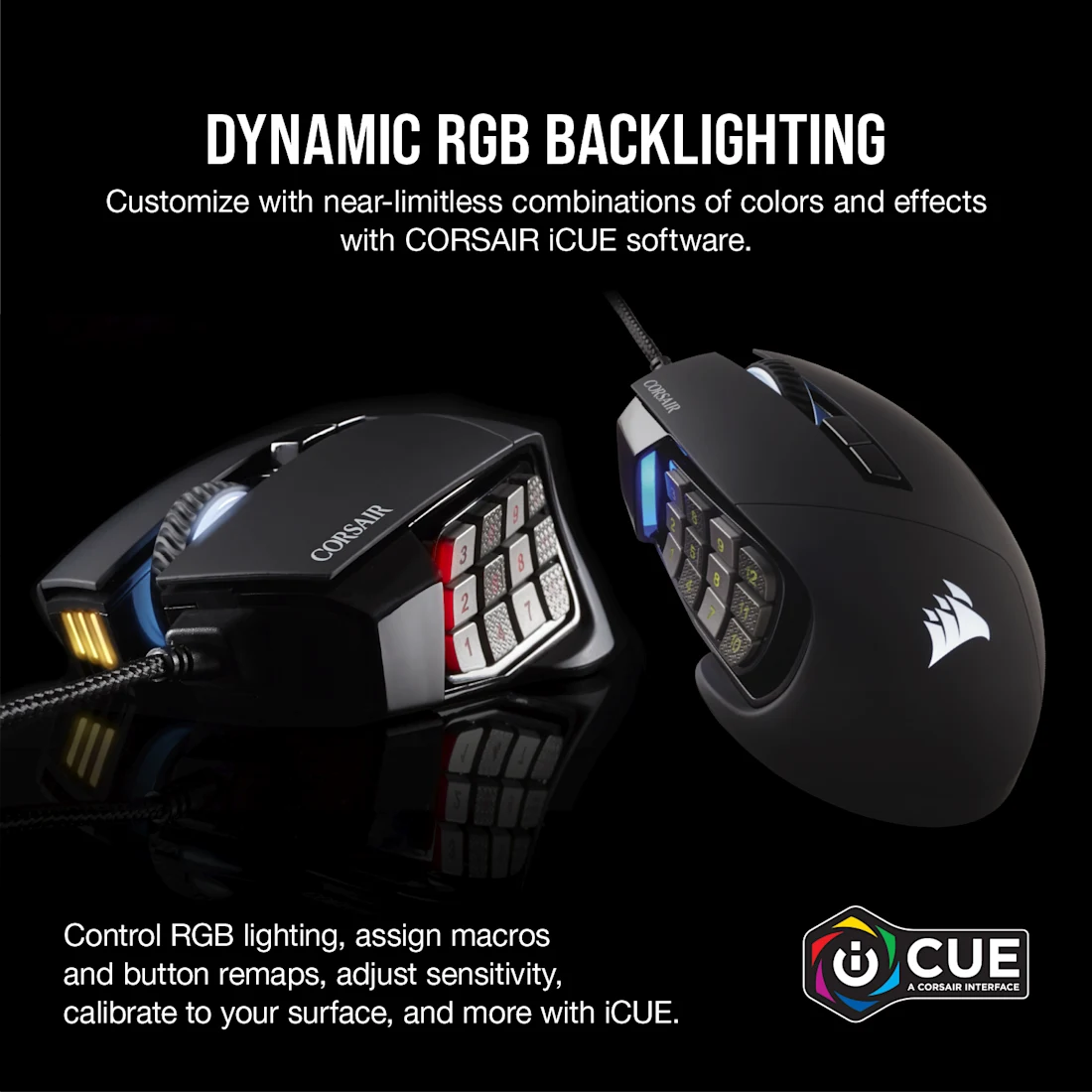 CORSAIR Scimitar RGB Elite Wired Optical Gaming Mouse - Thumbnail 5