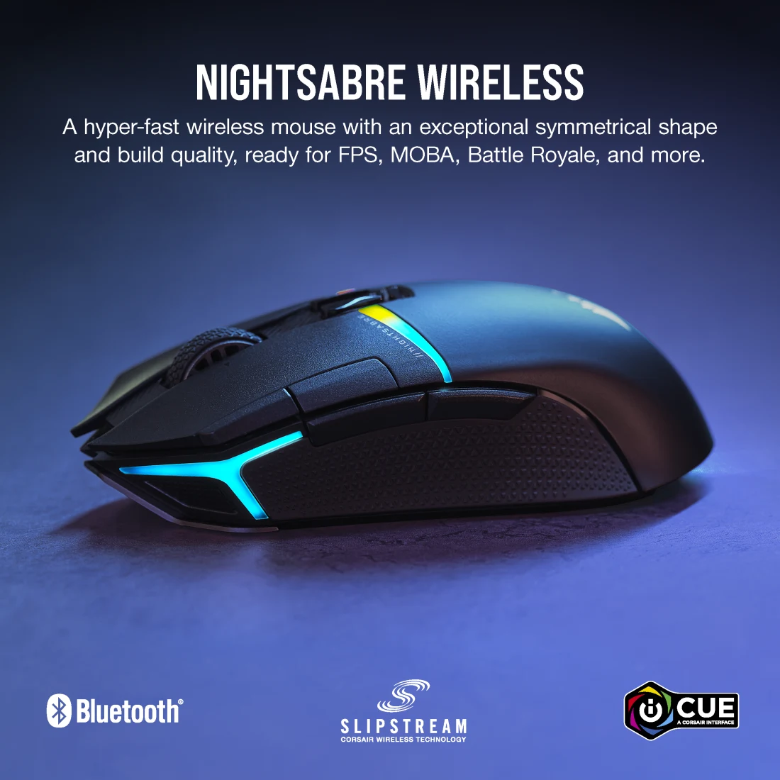 Corsair Nightsabre Wireless Gaming Mouse - Thumbnail 2