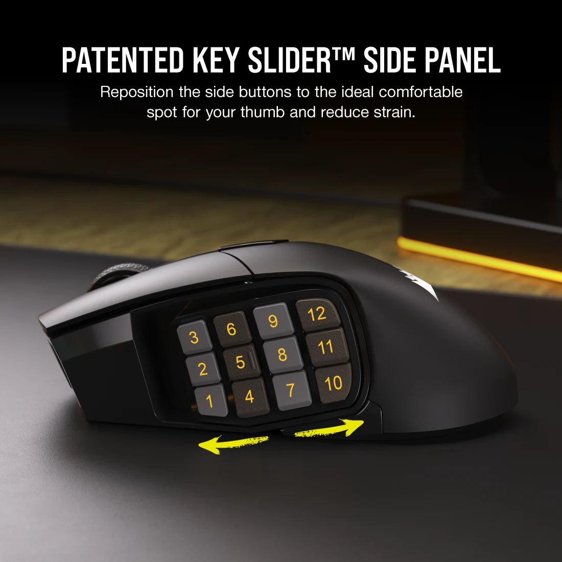 Corsair Scimitar Elite Wireless MMO Gaming Mouse - Black - Thumbnail 5