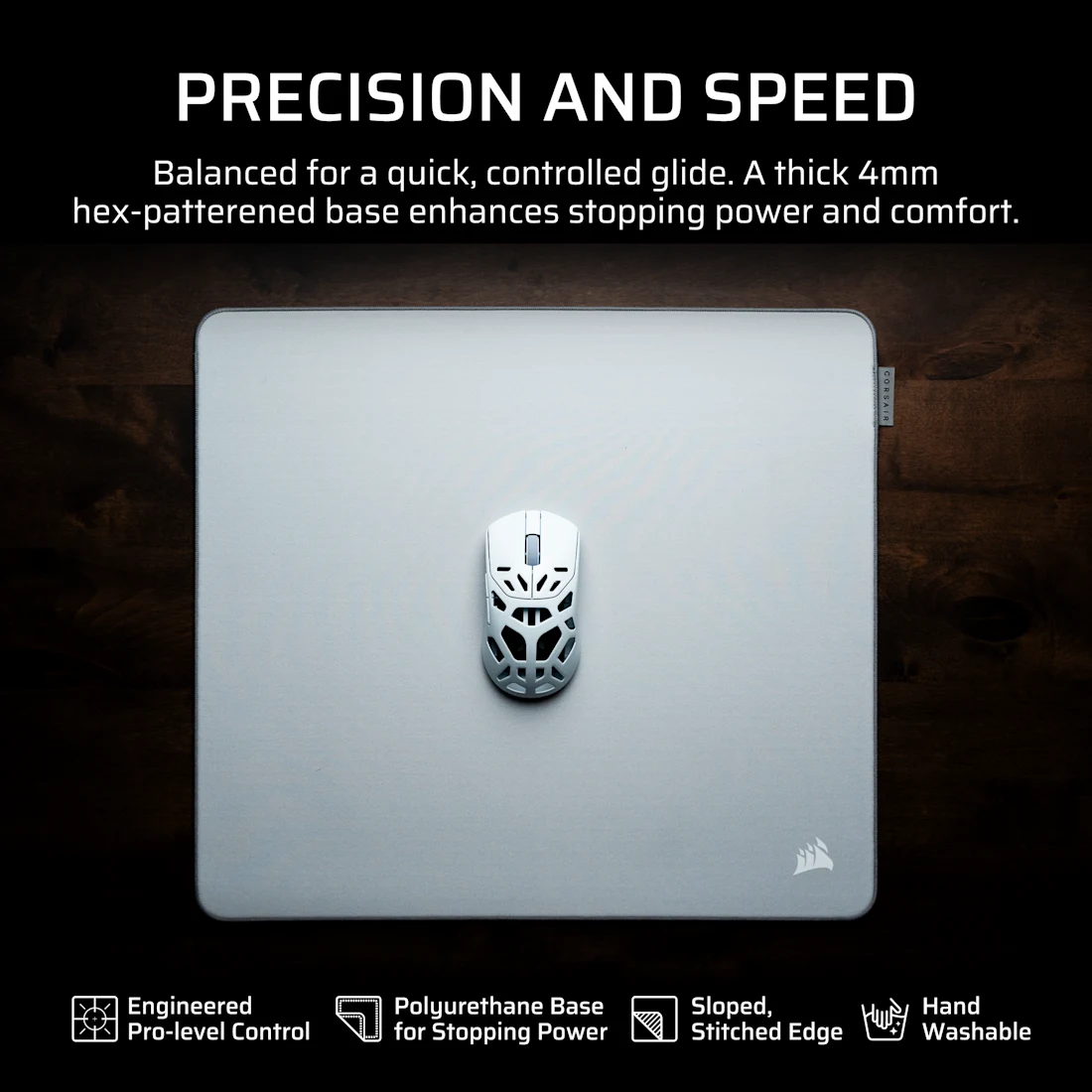 MM PRO Control Large Esports-Tuned Cloth Mouse Pad - Thumbnail 4