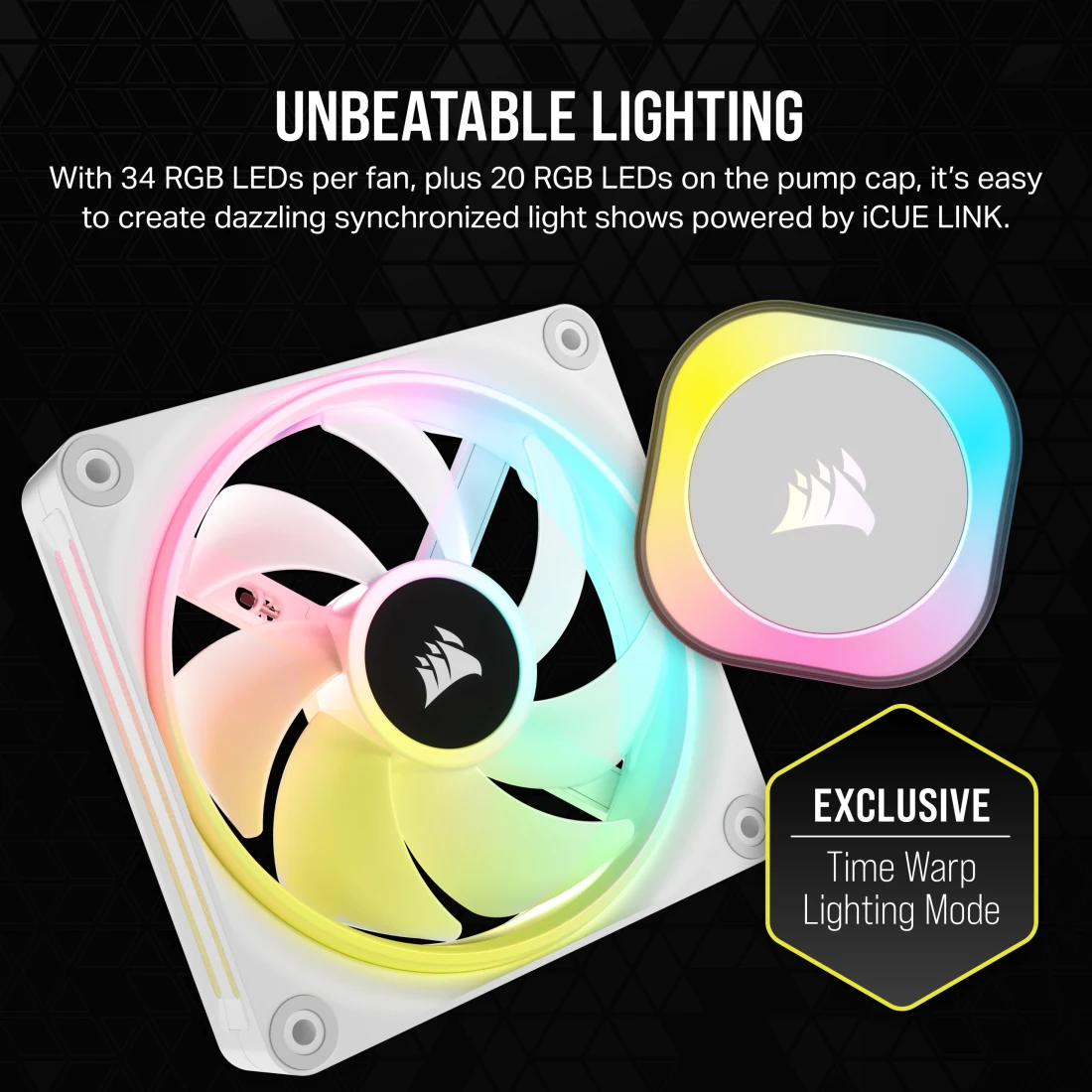 iCUE LINK H150i RGB AIO Liquid CPU Cooler - White