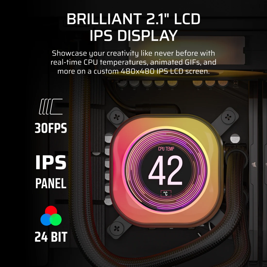 iCUE LINK TITAN 240 RX LCD Liquid CPU Cooler