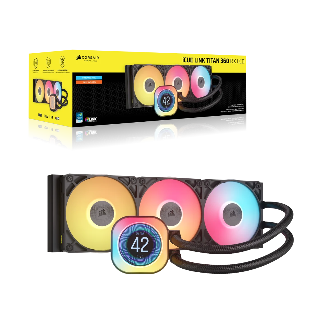 Corsair iCUE LINK RGB TITAN 360 RX LCD - Thumbnail 2