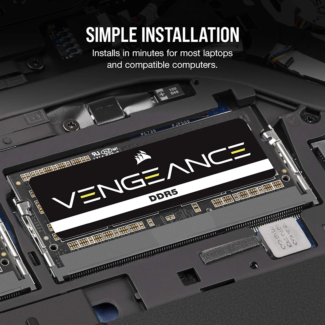 VENGEANCE DDR5 SODIMM 32GB (1x32GB) DDR5 4800MT/s (PC5-38400) CL40 1.1V