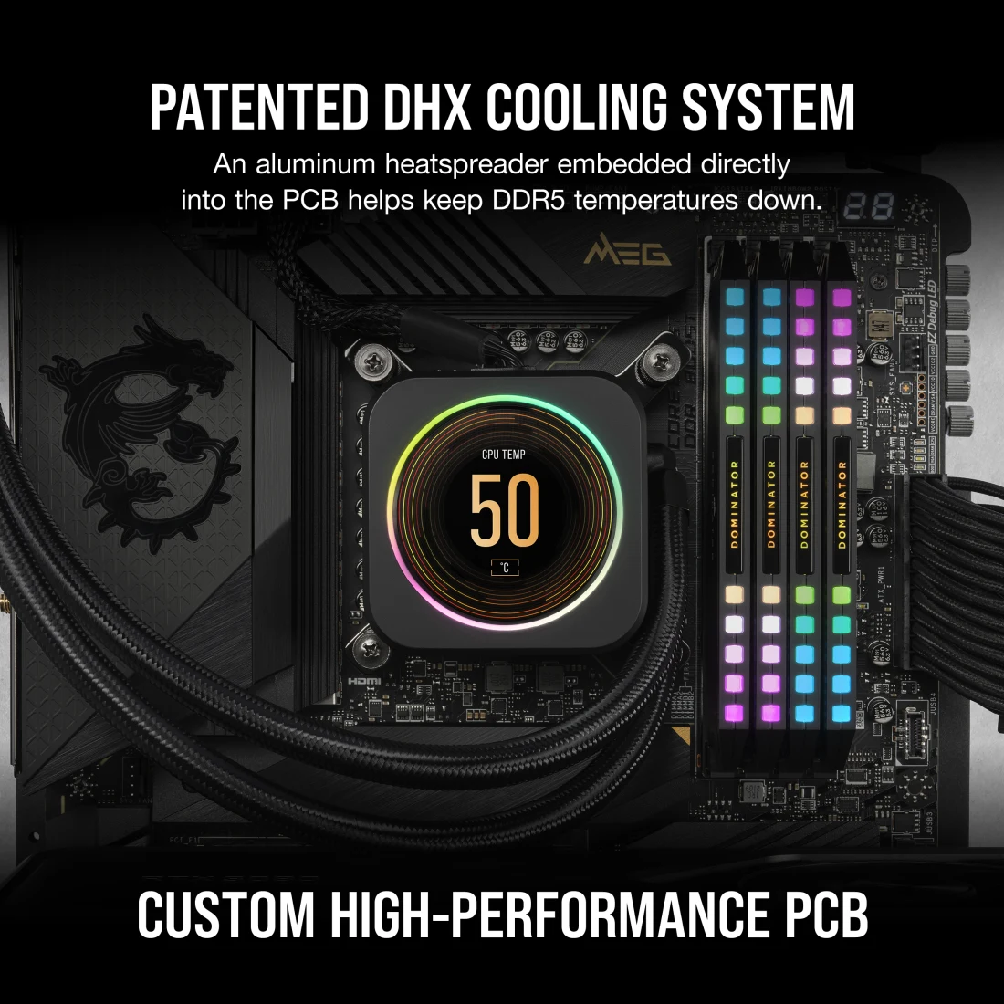 DOMINATOR® PLATINUM RGB 32GB (2x16GB) DDR5 DRAM 6000MT/s CL36 Memory Kit — Black