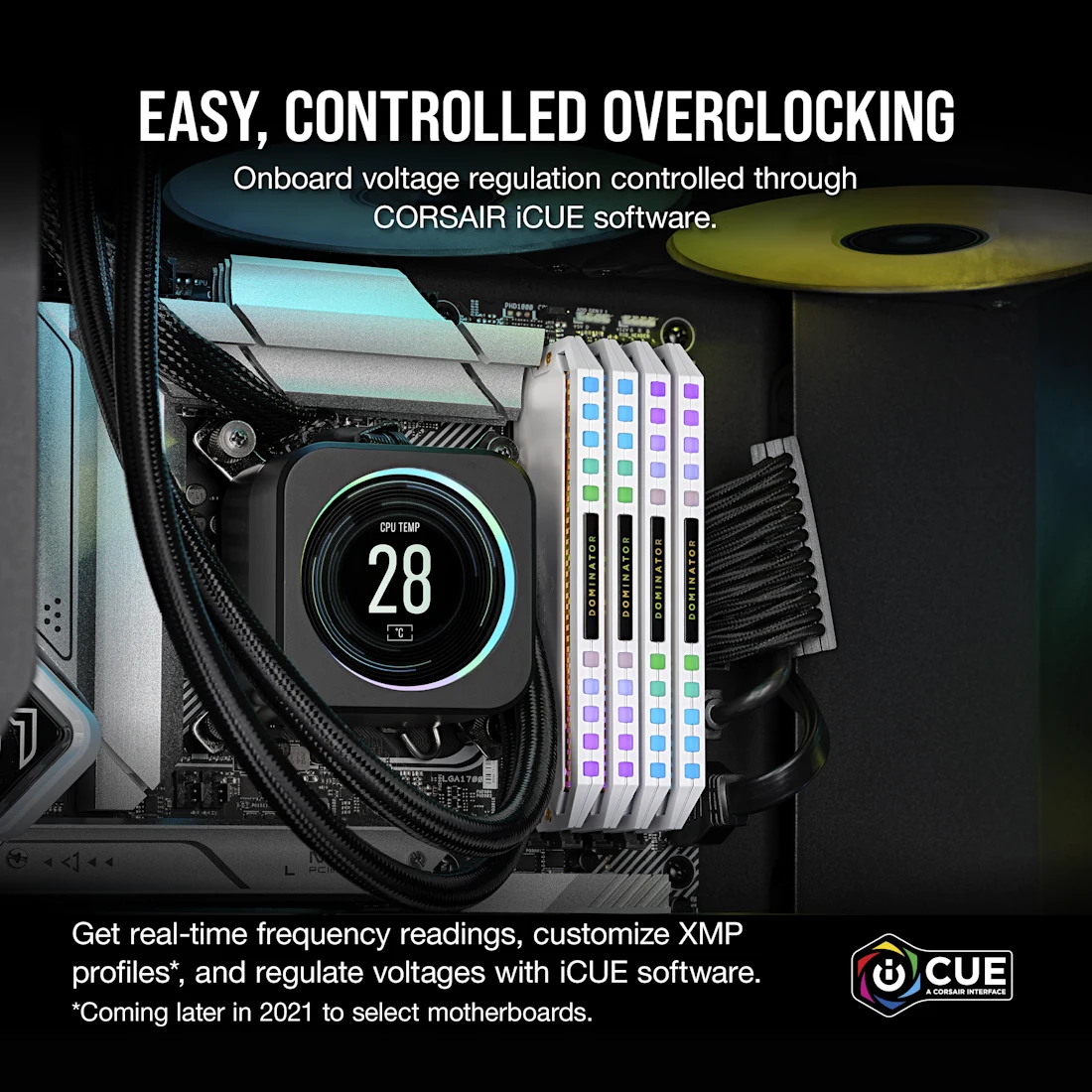 DOMINATOR® PLATINUM RGB 32GB (2x16GB) DDR5 DRAM 6200MT/s CL36 Memory Kit — White