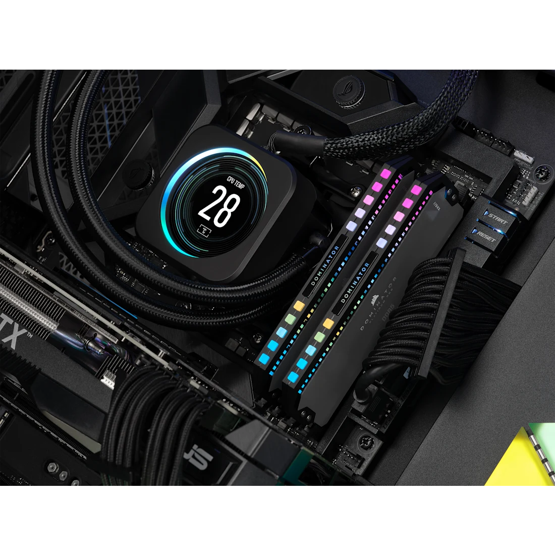 DOMINATOR PLATINUM RGB 64GB DDR5 5200MT/s CL40 AMD EXPO Memory Kit - Thumbnail 3