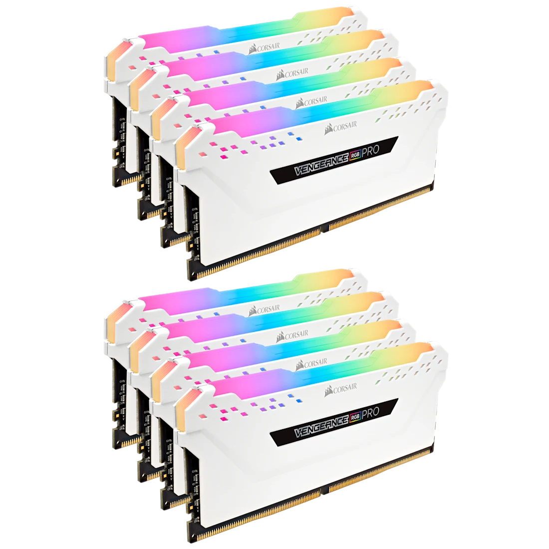 VENGEANCE RGB PRO 64GB (8 x 8GB) DDR4 DRAM 3200MHz C16 Memory Kit — White