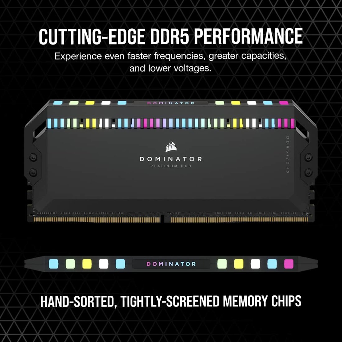 DOMINATOR® PLATINUM RGB 64GB (2x32GB) DDR5 DRAM 5600MT/s CL40 AMD EXPO & Intel XMP Memory Kit — Black