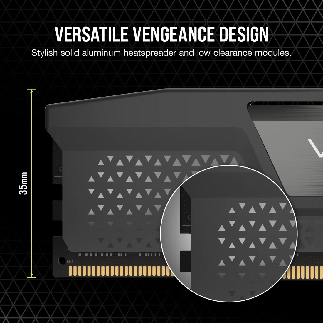 VENGEANCE® 16GB (1x16GB) DDR5 DRAM 6000MT/s CL36 AMD EXPO & Intel XMP Memory Kit