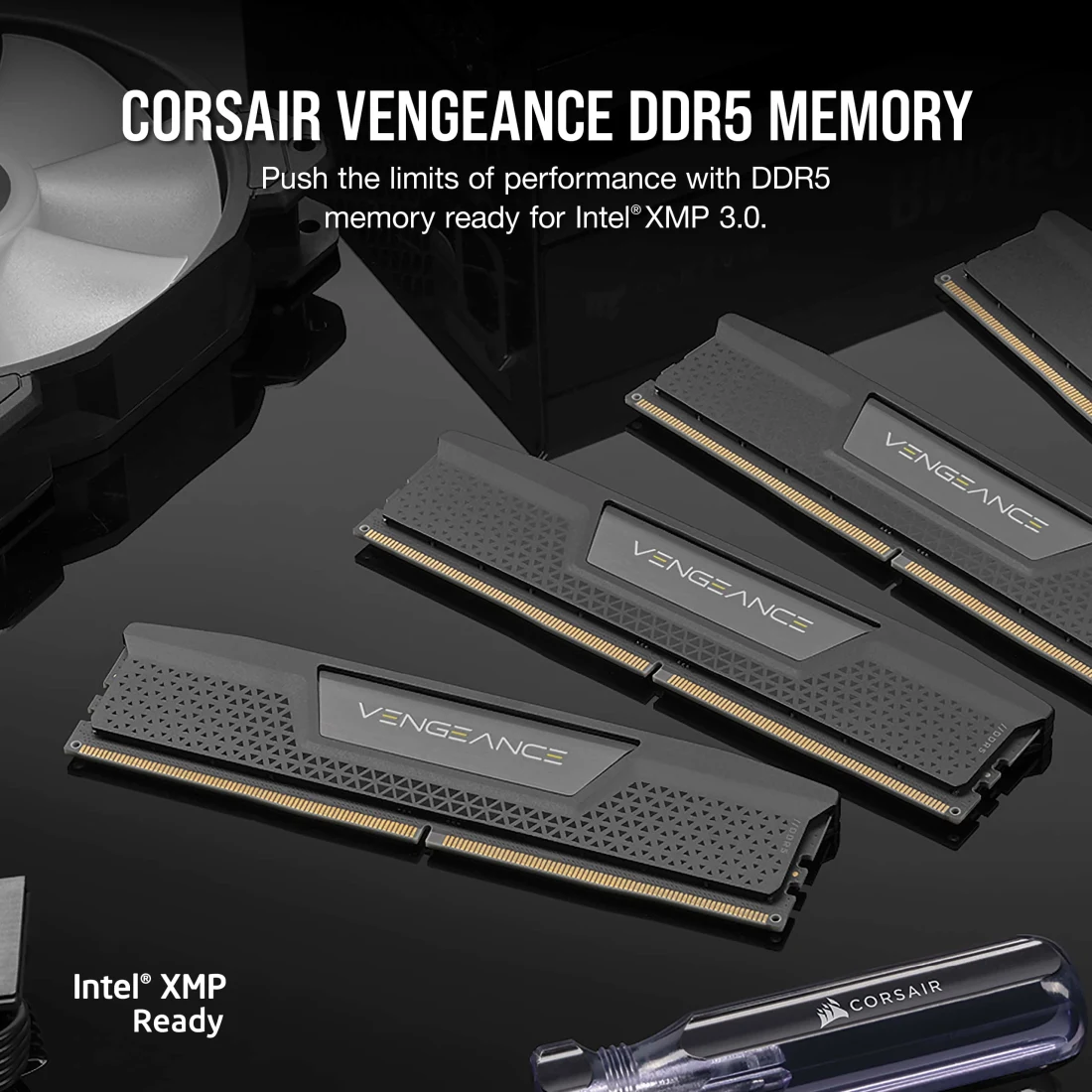 VENGEANCE® 16GB (1x16GB) DDR5 DRAM 5200MT/s CL40 Memory Kit — Black