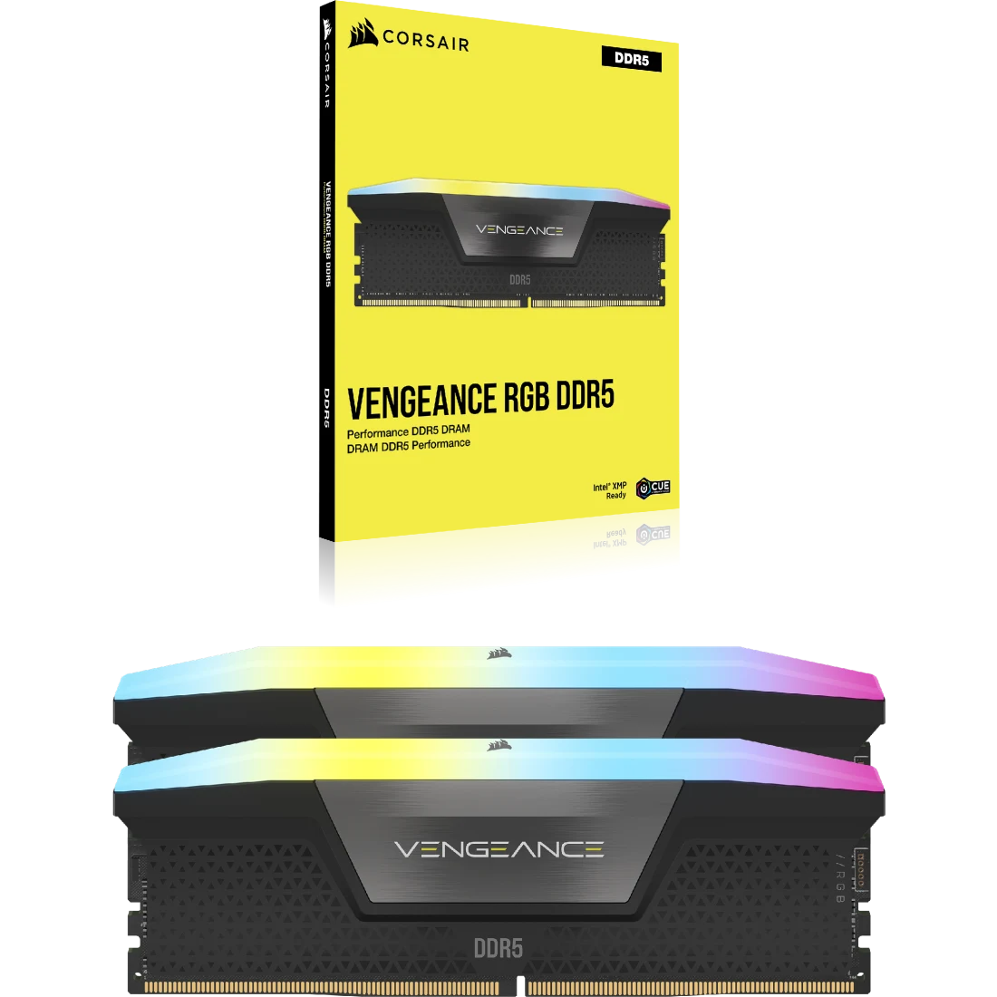 VENGEANCE® RGB 32GB (2x16GB) DDR5 DRAM 6000MT/s CL36 Memory Kit — Black