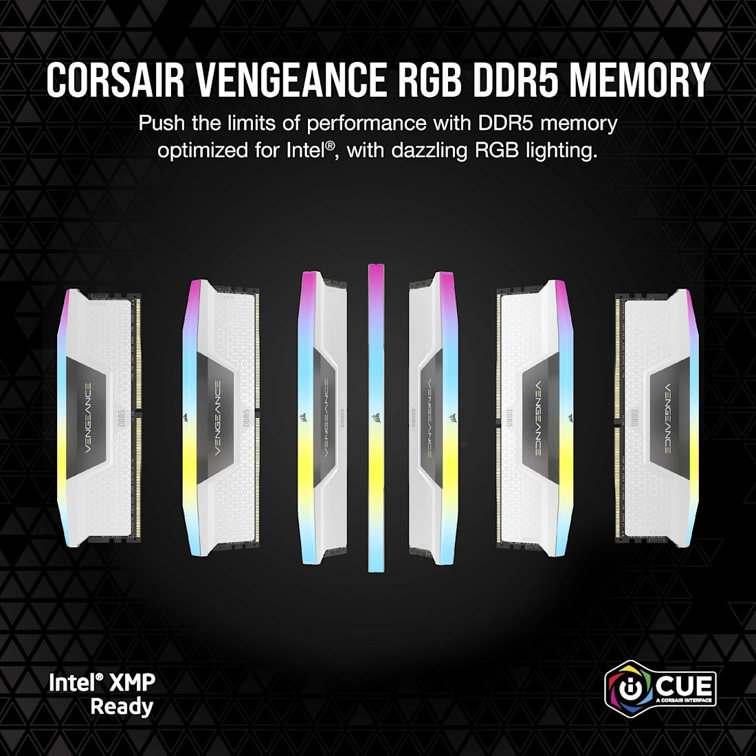VENGEANCE® RGB 32GB (2x16GB) DDR5 DRAM 6000MT/s CL30 AMD EXPO & Intel XMP Memory Kit — White