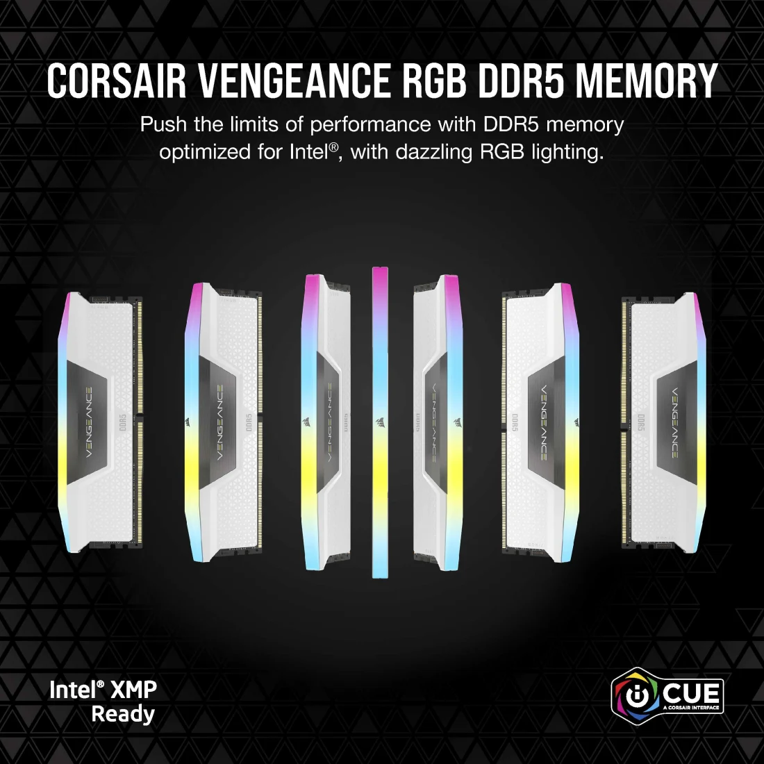 VENGEANCE® RGB 32GB (2x16GB) DDR5 DRAM 6000MT/s CL36 Memory Kit — White