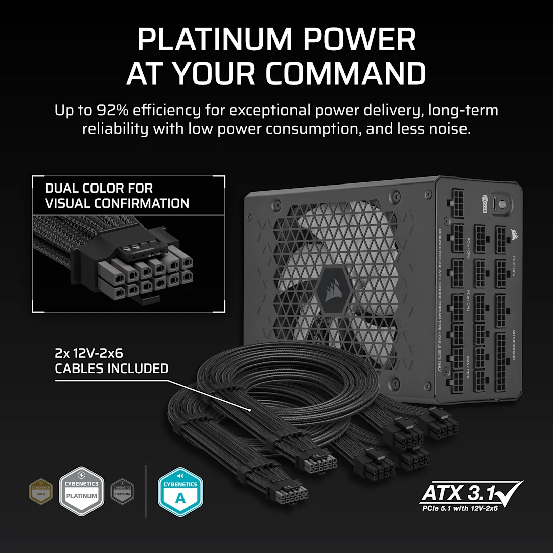 HX1200i Fully Modular Ultra-Low Noise Platinum ATX 1200 Watt PC Power Supply