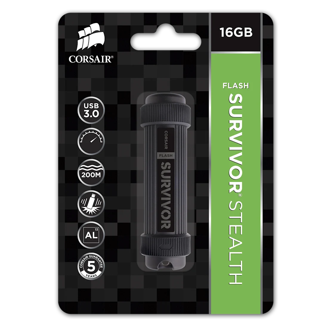 Corsair Flash Survivor Stealth USB 3.0 Flash Drive - Thumbnail 3