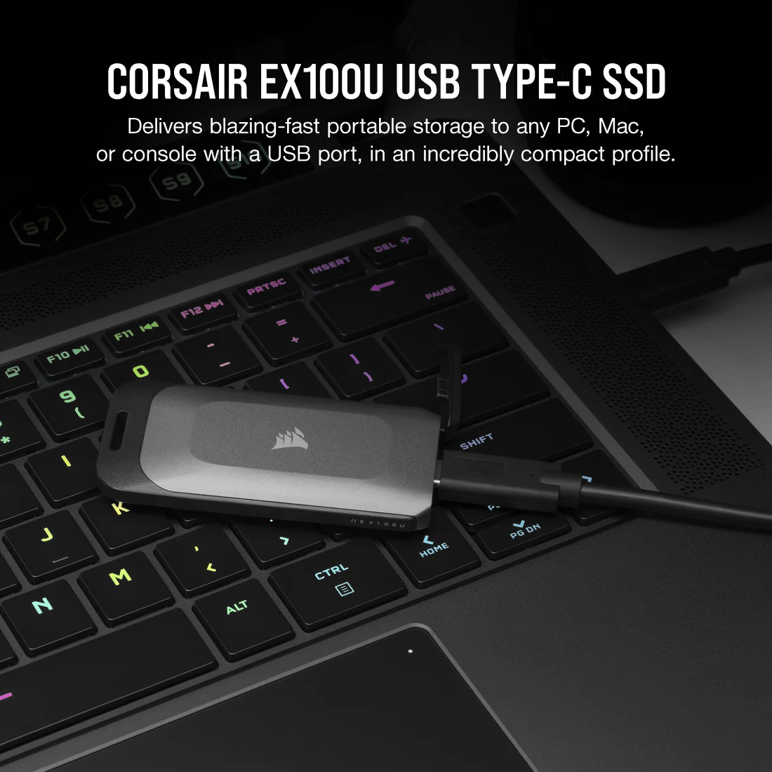 Unidad SSD Externo Corsair 1TB EX100