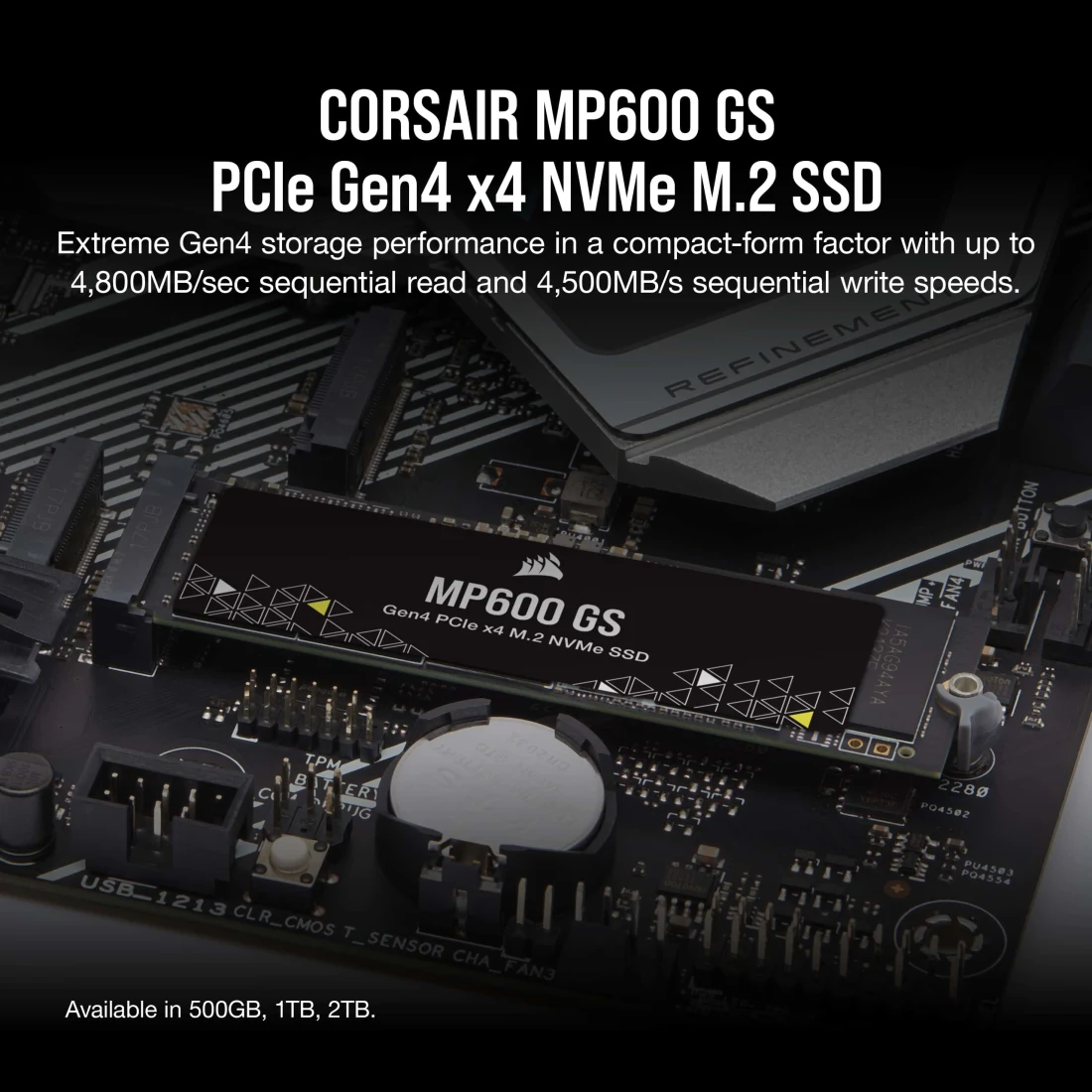MP600 GS 1TB PCIe 4.0 NVMe M.2 SSD - Thumbnail 2