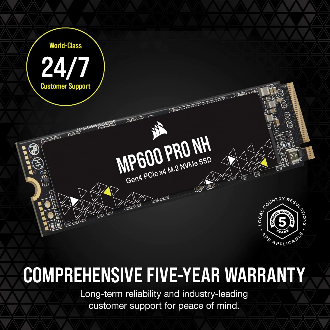 Corsair MP600 PRO NH 8TB PCIe 4.0 NVMe M.2 SSD - Thumbnail 4