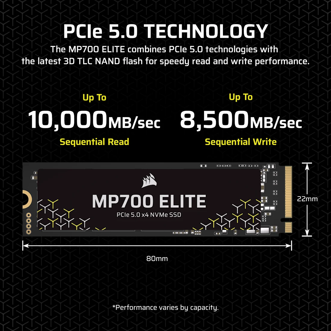 MP700 ELITE 1TB PCIe 5.0 (Gen 5) x4 NVMe M.2 SSD