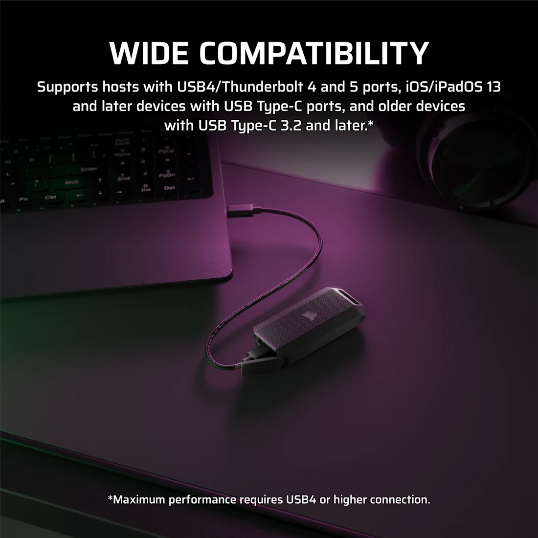 Corsair EX400U SURVIVOR 4TB USB4 External SSD - Thumbnail 3