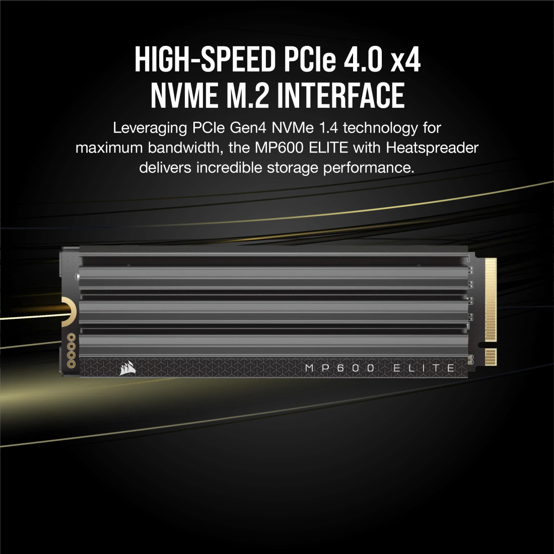 Corsair MP600 ELITE 1TB PCIe Gen4 x4 NVMe M.2 SSD - Thumbnail 4