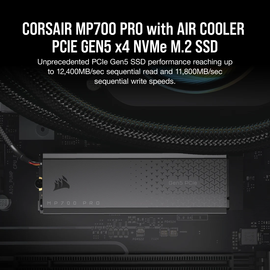 CORSAIR MP700 PRO 2TB PCIe Gen5 x4 NVMe 2.0 M.2 SSD - Thumbnail 4