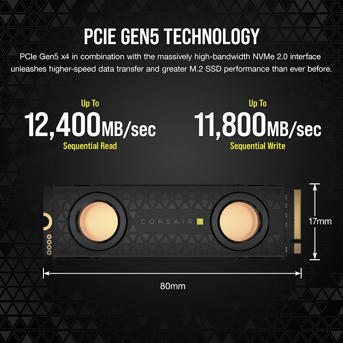 Corsair MP700 PRO 2TB Hydro X Series PCIe Gen5 x4 NVMe 2.0 M.2 SSD - Thumbnail 5