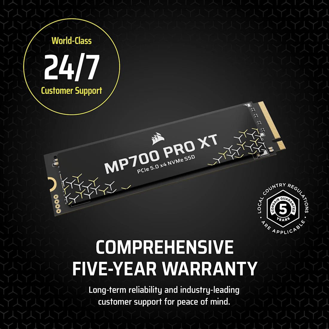 Corsair Force MP700 PRO XT 2TB NVMe PCIe 5.0 M.2 Solid State Drive - Thumbnail 4
