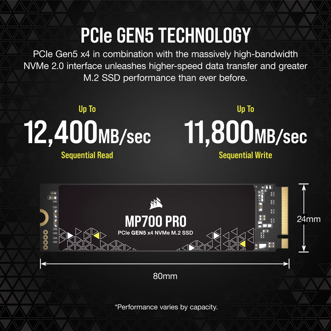 MP700 PRO 1TB PCIe Gen5 x4 NVMe 2.0 M.2 SSD - Thumbnail 4