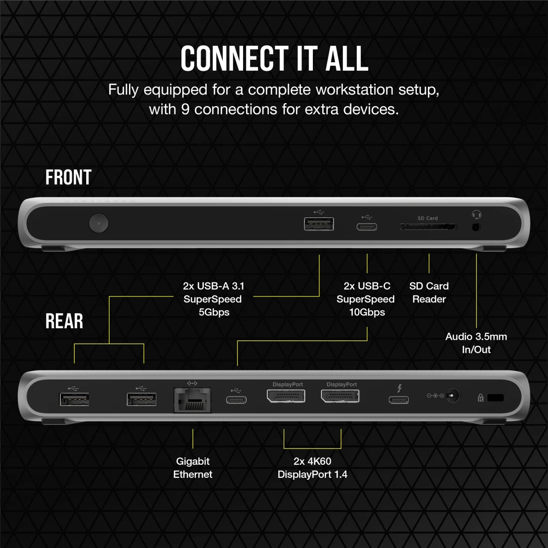 TBT100 Thunderbolt 3 USB Dock DisplayPort - Thumbnail 4