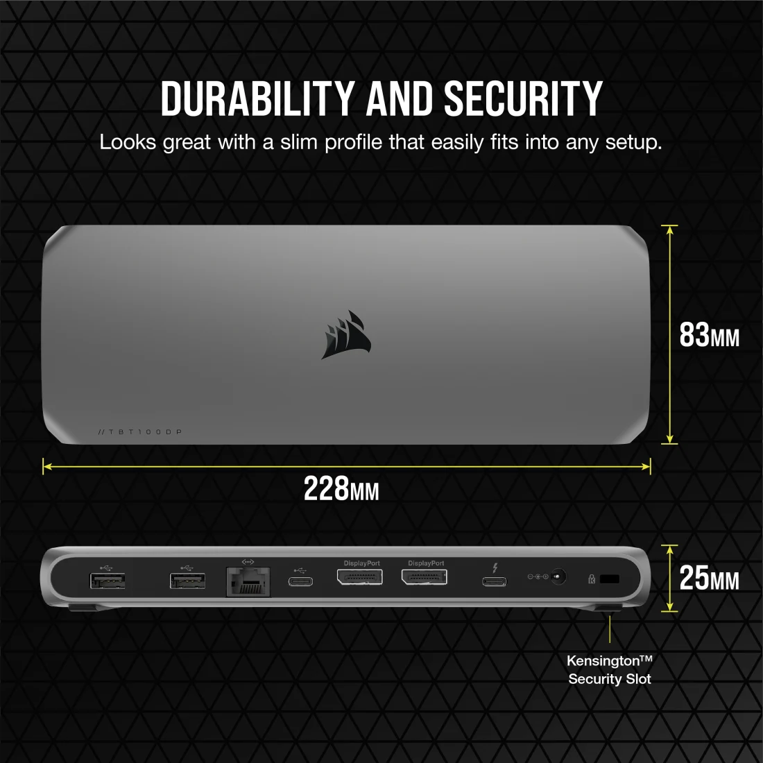 TBT100 Thunderbolt 3 USB Dock DisplayPort - Thumbnail 5