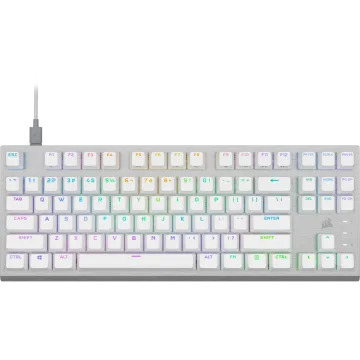K60 PRO TKL RGB Tenkeyless Optical-Mechanical Gaming Keyboard - CORSAIR OPX Switch - White (JP)