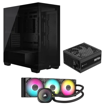 Pack boîtier 3500X, alimentation RM750x et refroidisseur pour processeur Nautilus 360