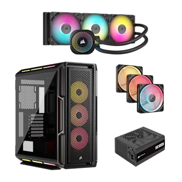 iCUE Link 5000T LX Black All-in-One Bundle