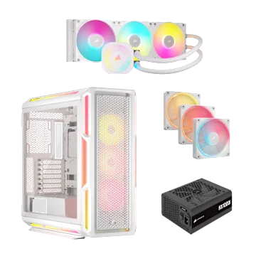 iCUE Link 5000T LX White All-in-One Bundle