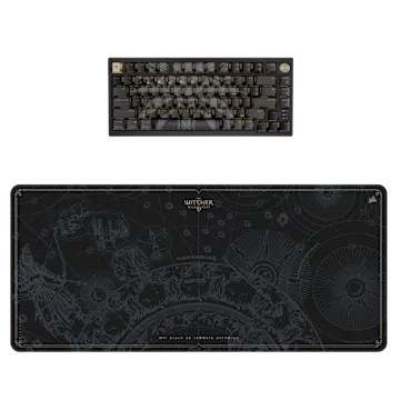 K65 Plus Keyboard and MM400 Mouse Pad CORSAIR x Witcher 3: Wild Hunt 10th Anniversary Edition