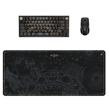 K65 Plus Keyboard, M75 Mouse, and MM400 Mouse Pad CORSAIR x Witcher 3: Wild Hunt 10th Anniversary Edition
