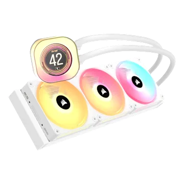 iCUE LINK TITAN 360 QX LCD Liquid CPU Cooler Combo - White