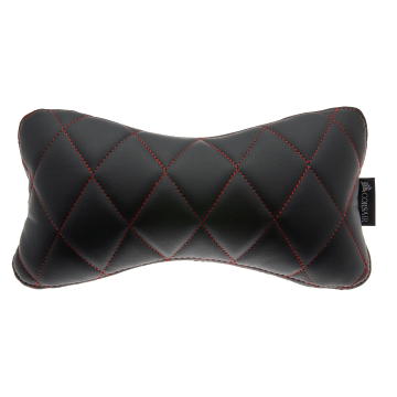 T1 RACE Head/Neck Cushion, Black with Red Stitching