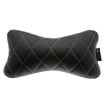 T1 RACE Head/Neck Cushion, Black with White Stitching