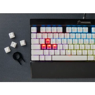 CORSAIR GAMING PBT Double-shot Keycaps Full 104/105-Keyset — White