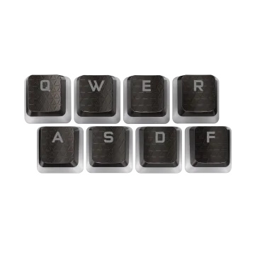 FPS/MOBA Pudding Keycap Mod Kit for QWERTY/Z Layout – Gunmetal Gray