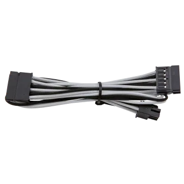 Premium Individually Sleeved SATA Cable, Type 4 (Generation 3) - White/Black