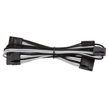 Premium Individually Sleeved Peripheral Cable, Type 4 (Generation 3) - White/Black